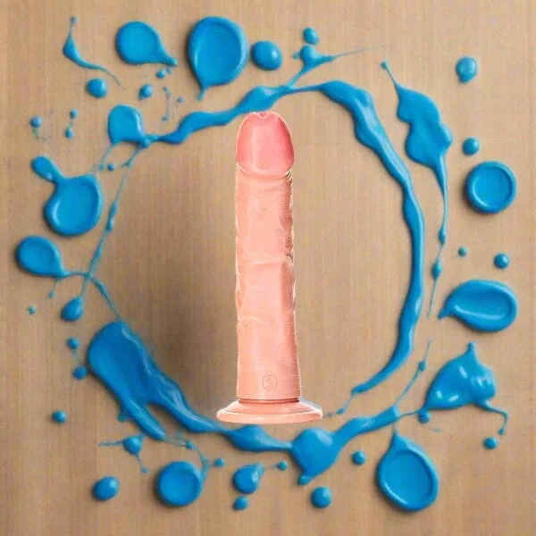 RealRock Curved Dildo with Suction Cup 8"