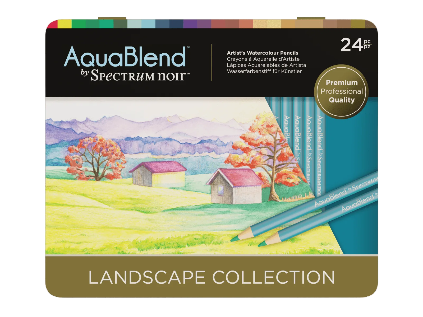استخدام أقلام Spectrum Noir Aquablend في رسم المناظر الطبيعية