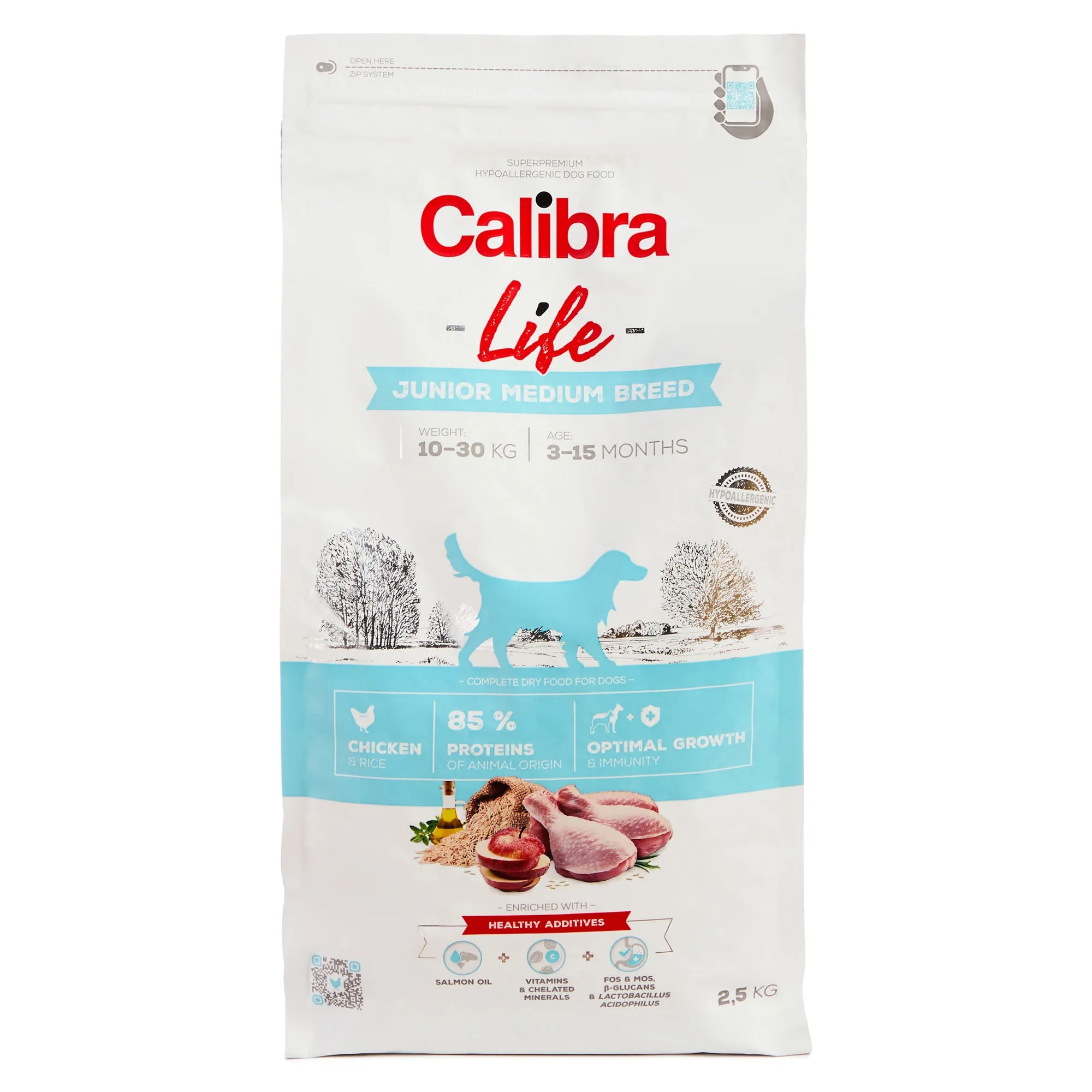 Calibra Life Junior Medium Poulet : guide d'alimentation du chiot