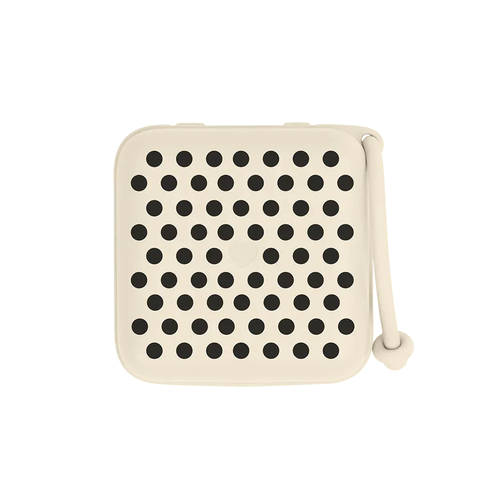 STUDIO Pacifier Box Polka - Ivory/Black