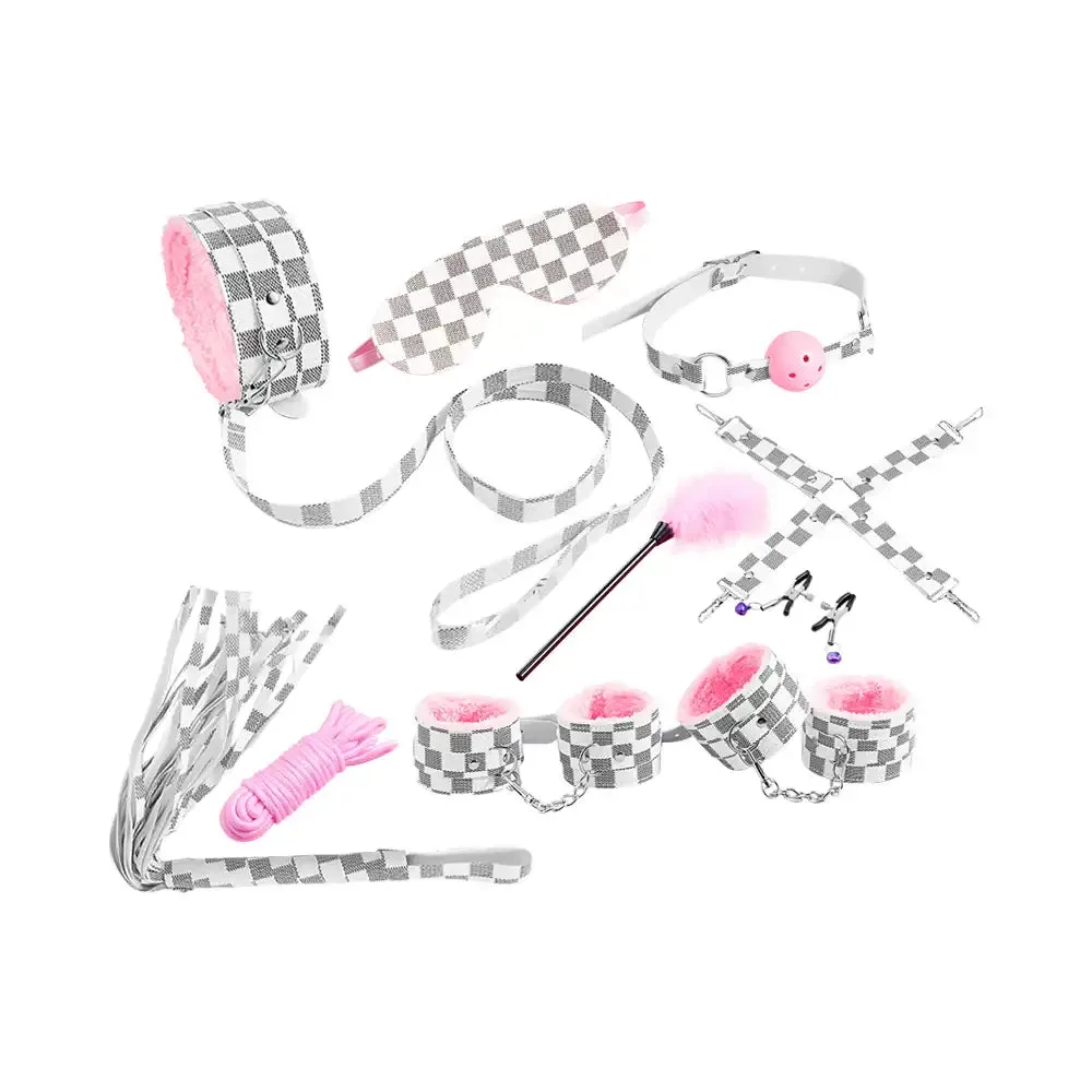 Checkered Temptation - 10 Pcs BDSM Starter Kit