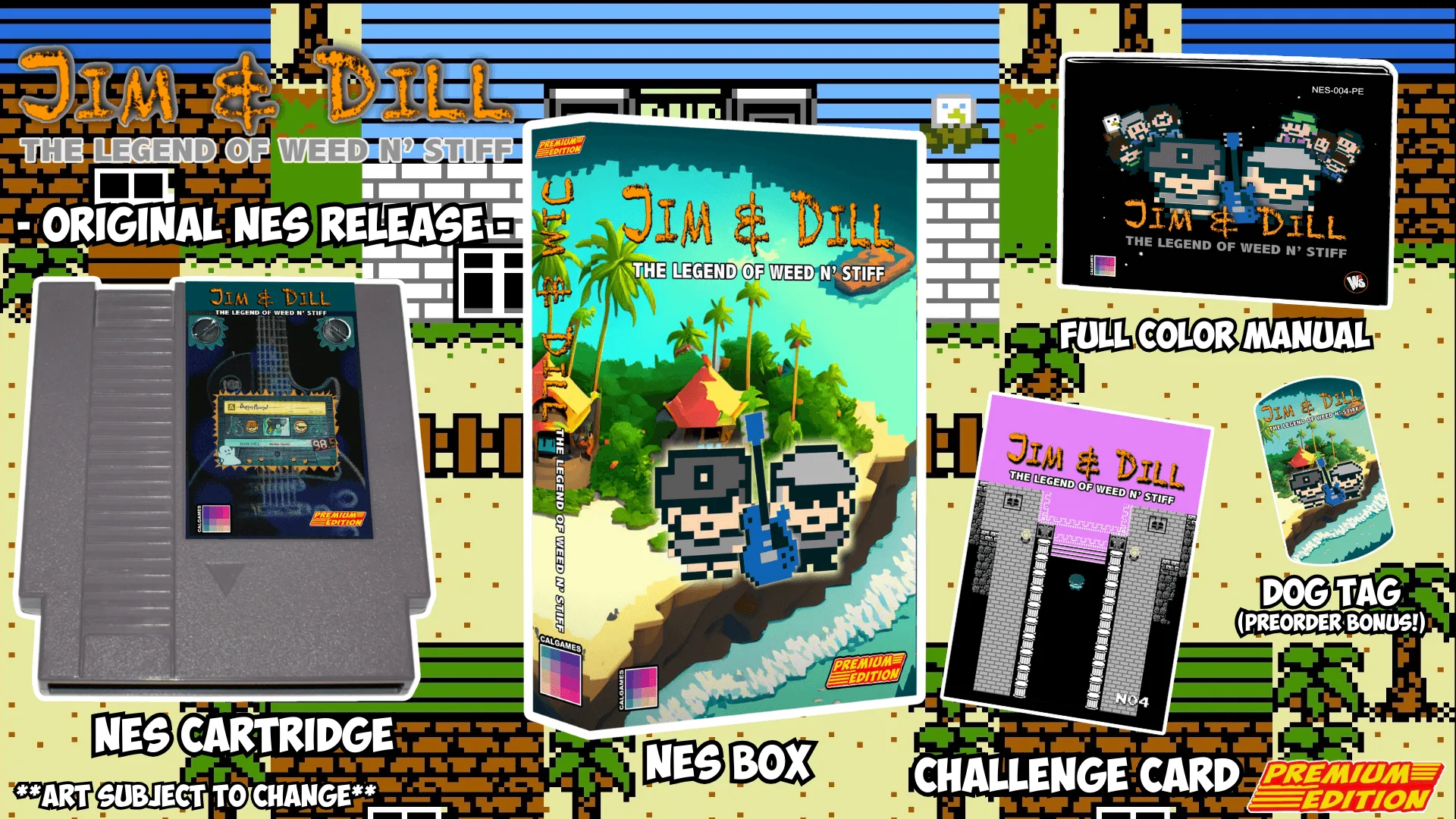 Jim & Dill The Legend of Weed N' Stiff - NES Release Standard & Silver (PRE-ORDER)