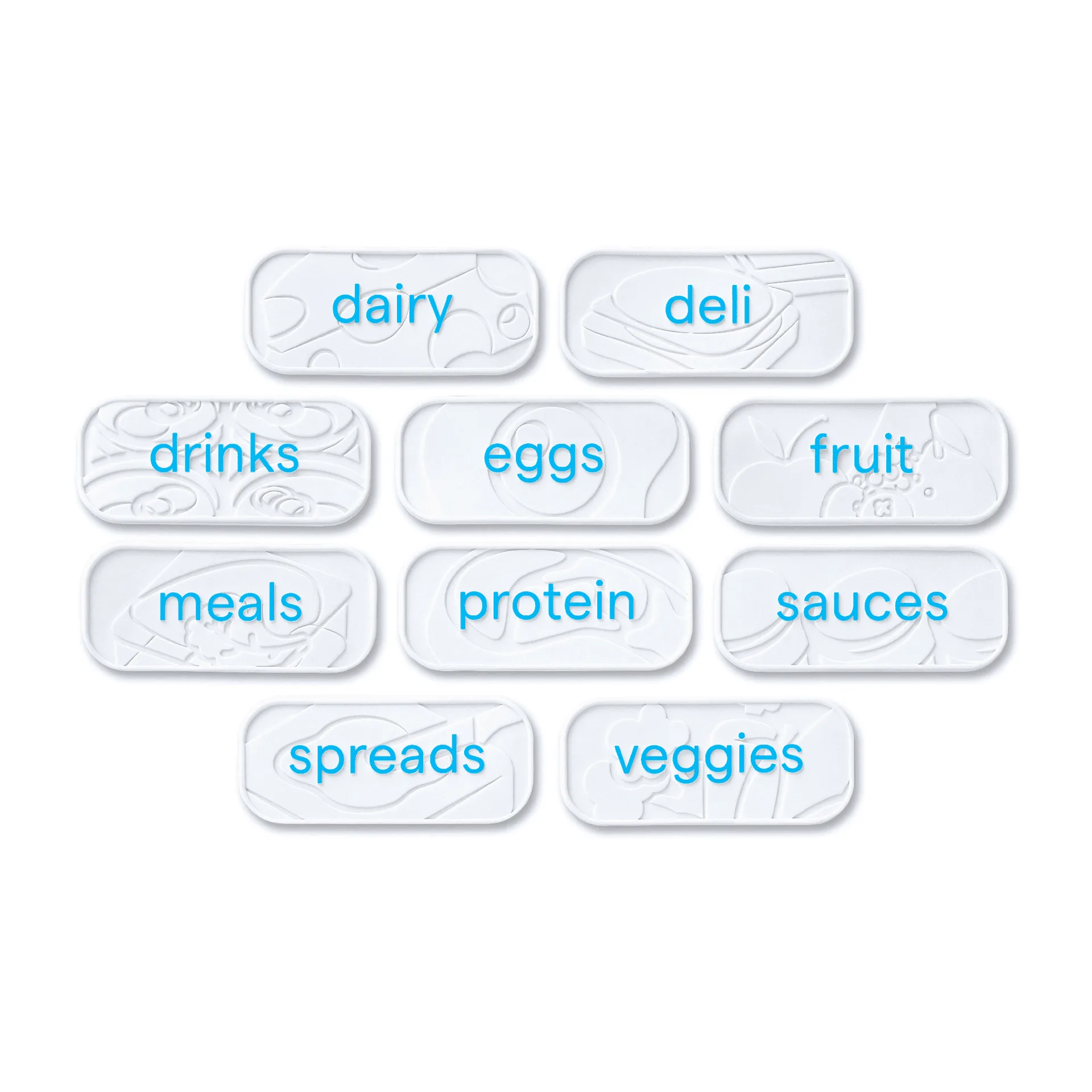 ReStickable™ 3D Fridge Labels, 10-Piece Set