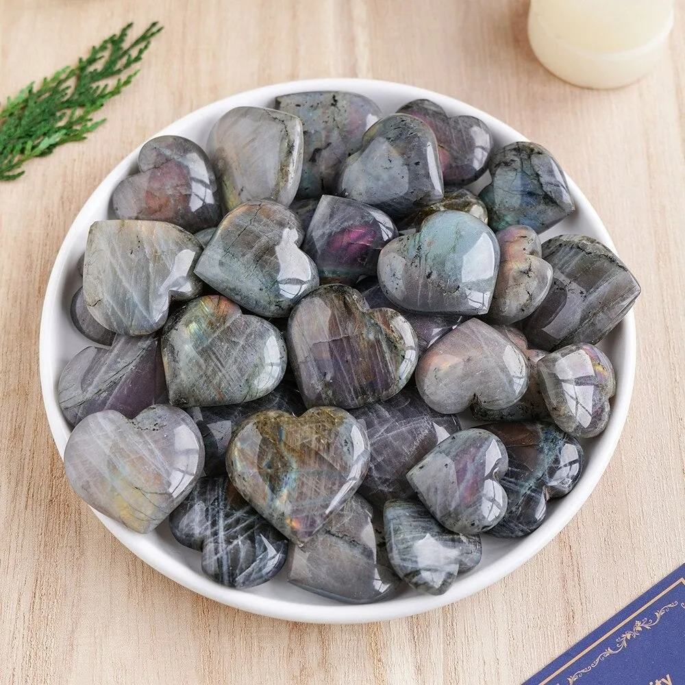 Labradorite Heart Stone