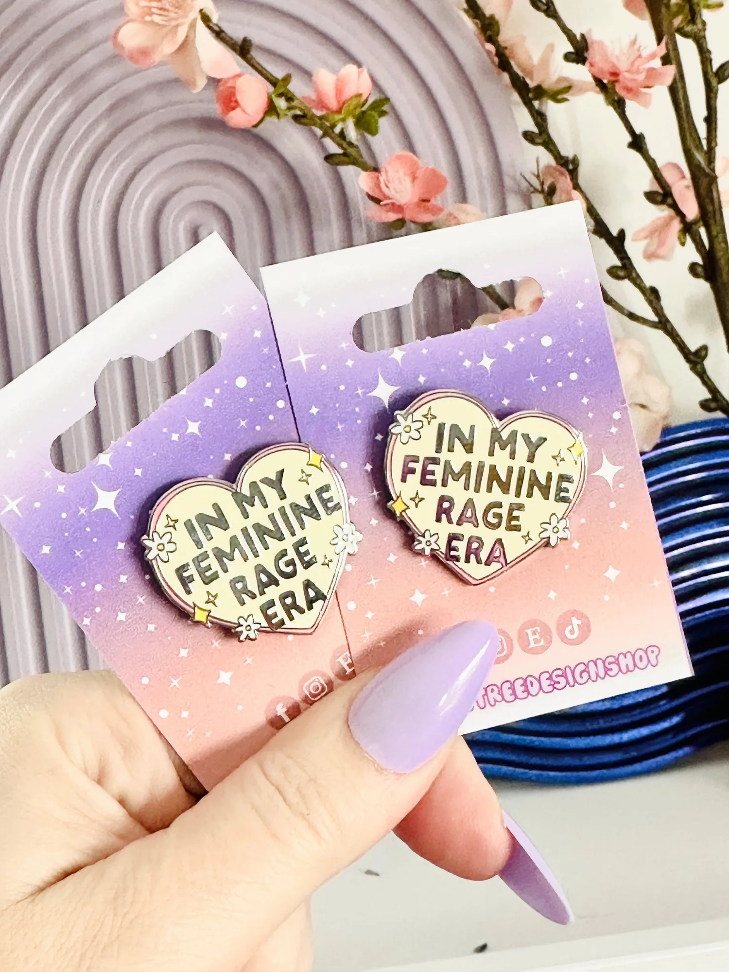 Feminine Rage Pin, Political Pin