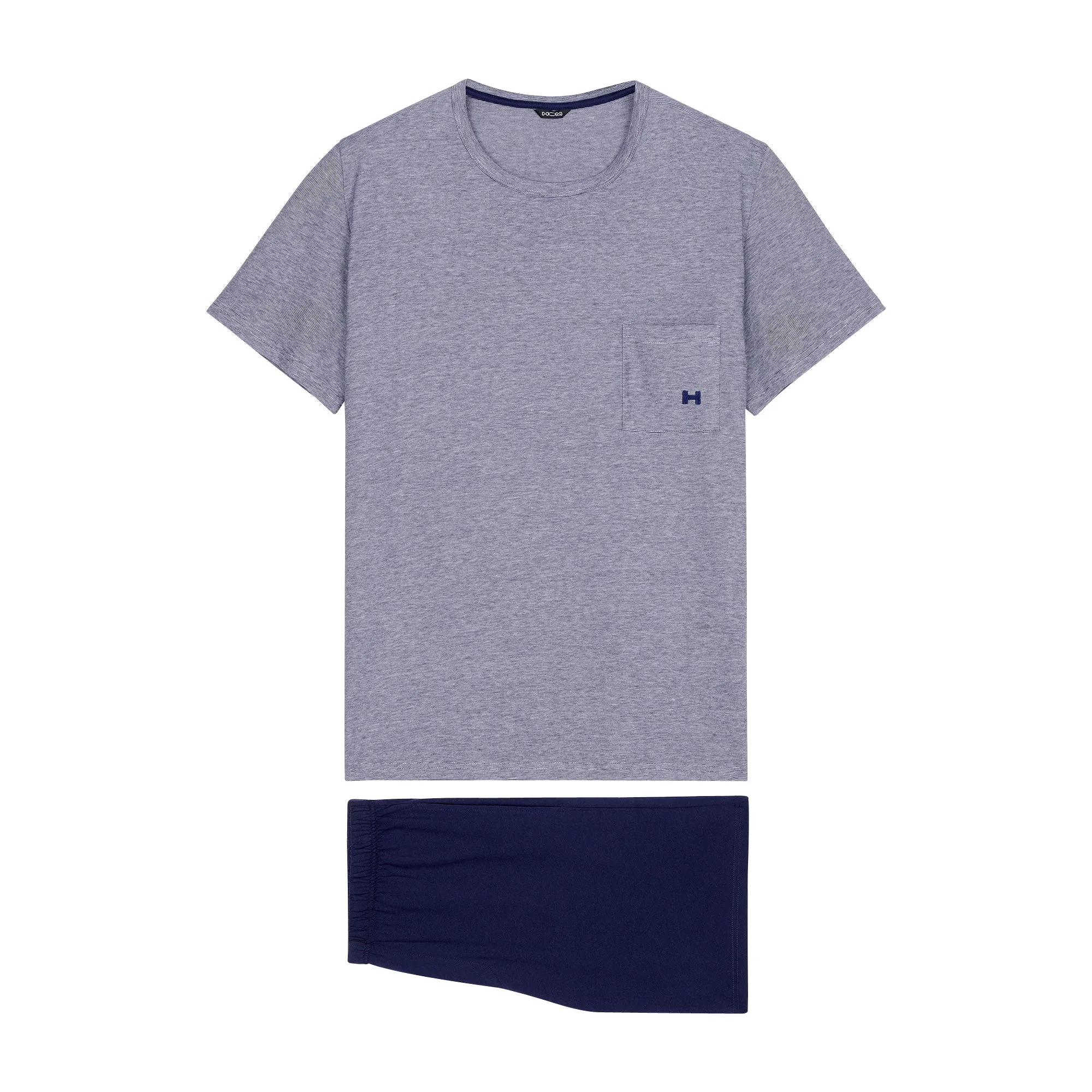Cotton Comfort Short Pajama Set | Navy 402207-00ra