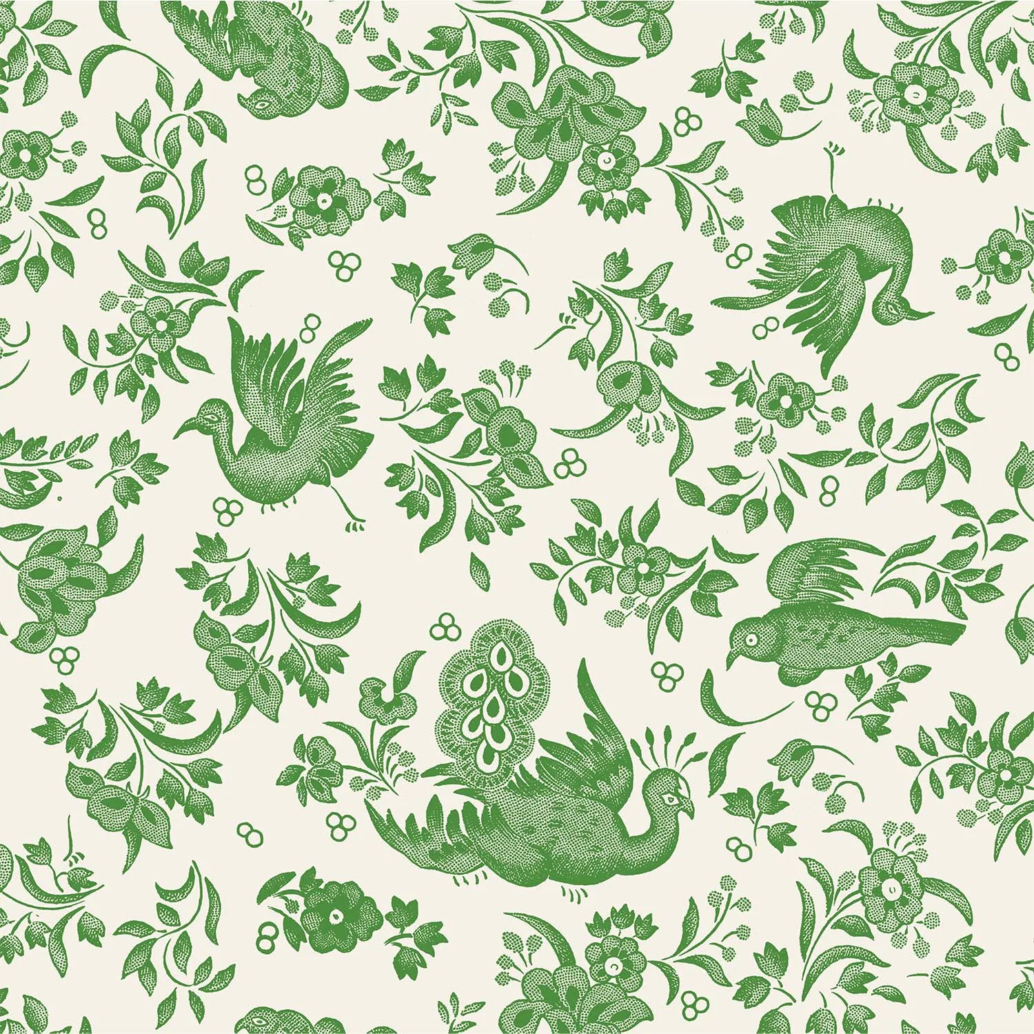 Green Regal Peacock Cocktail Napkins