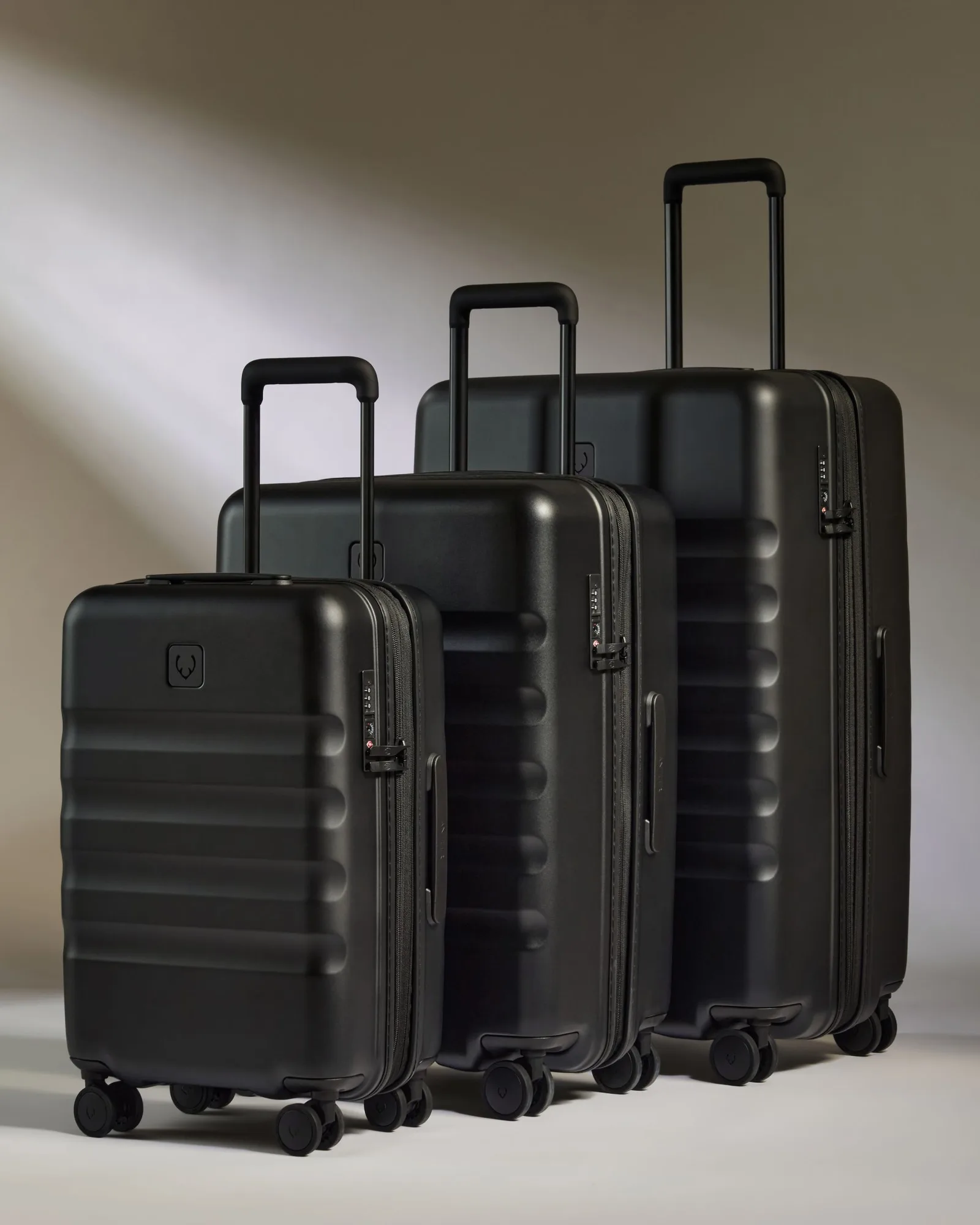 Ensemble de bagages cabine extensibles noir - Icon Stripe