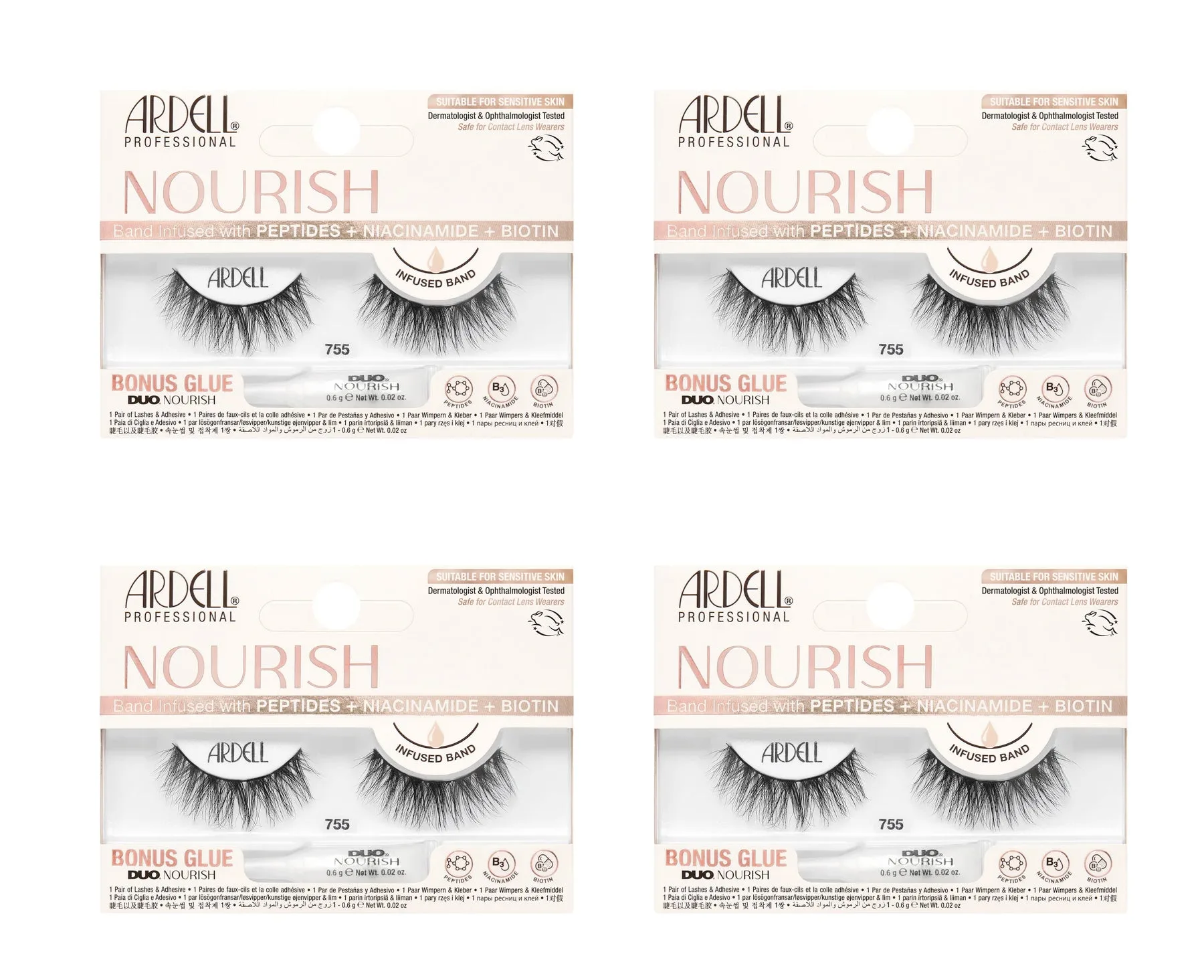 Nourish Lashes 755, 4-Pack