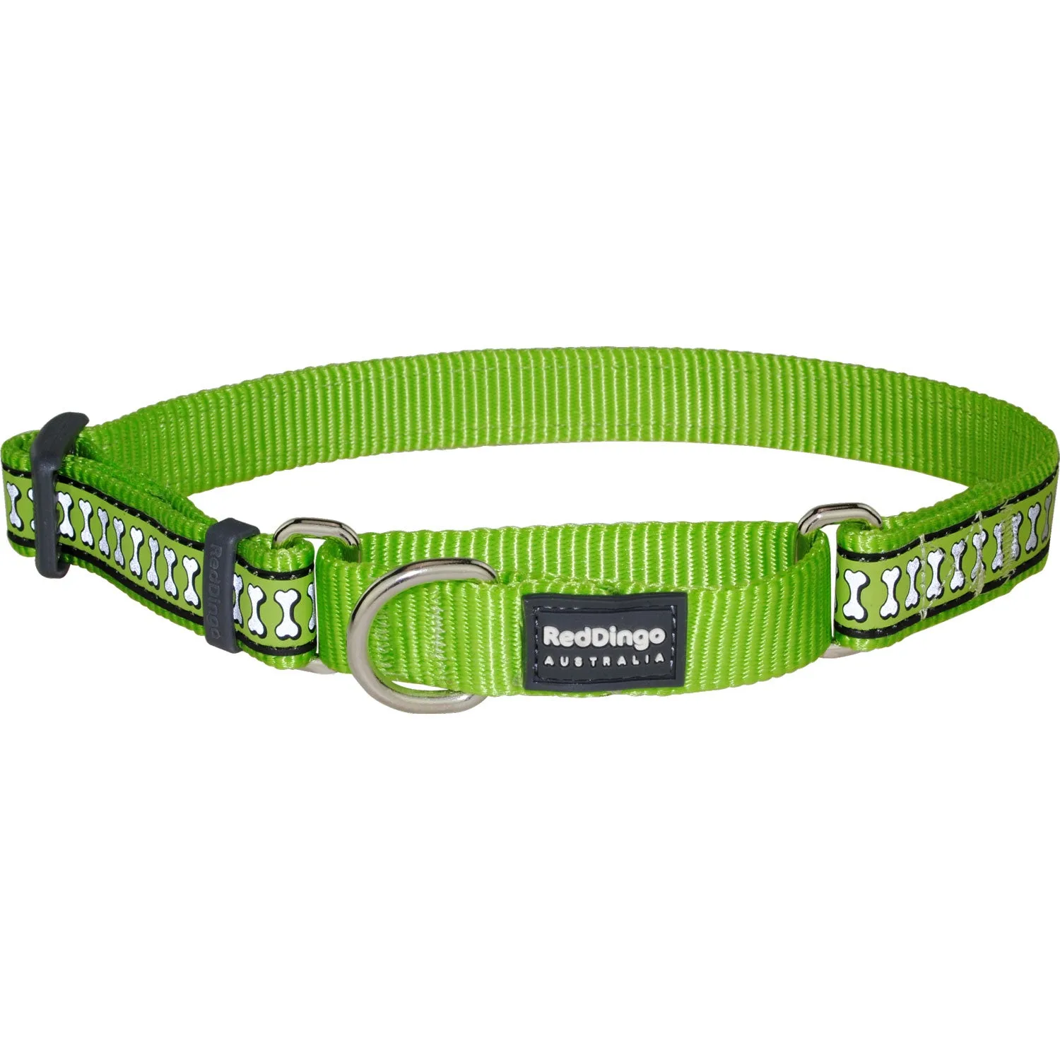 Martingala riflettente Bones verde lime