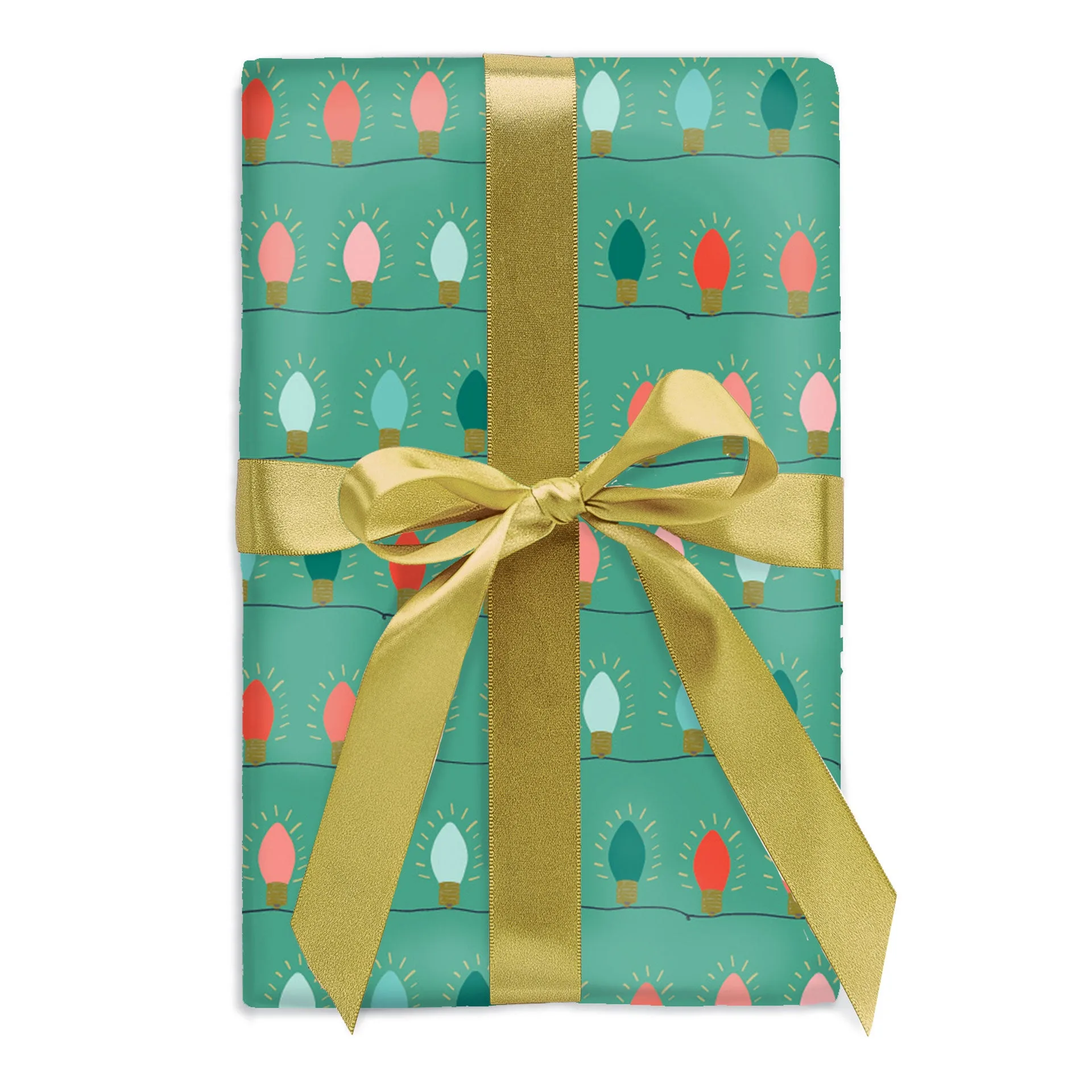 Groene Slingerlampen Cadeaupapier