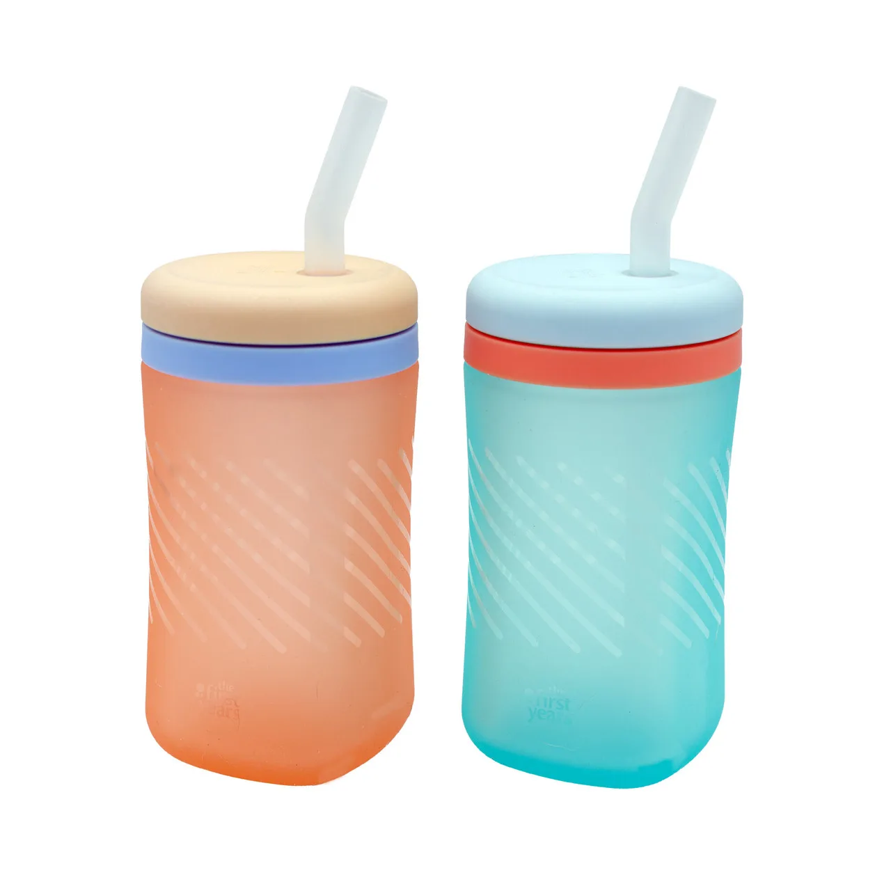 Squeeze & Sip® シリコーンストロートレーナーカップ、7オンス — 2個パック [Y12154AZ1]