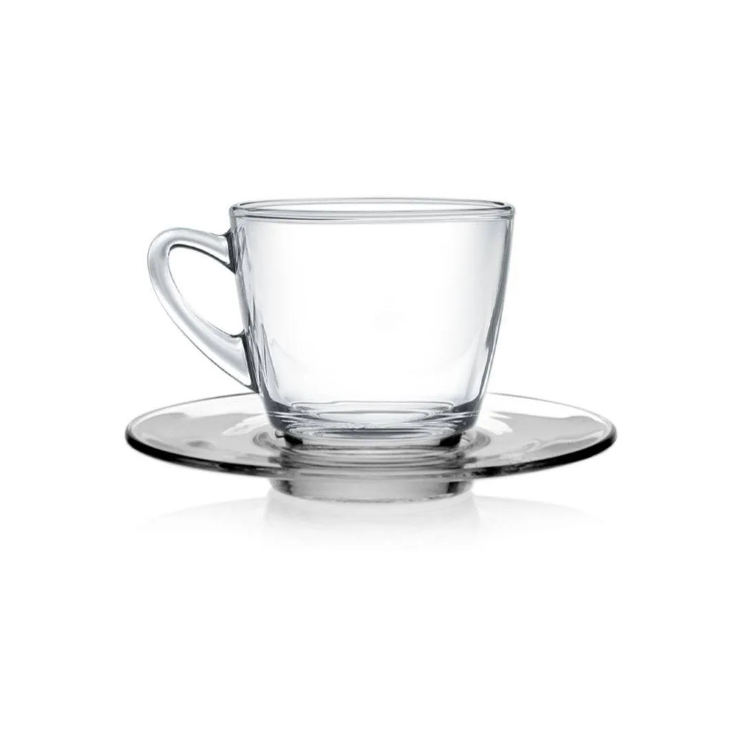 Clear Cup & Saucer
