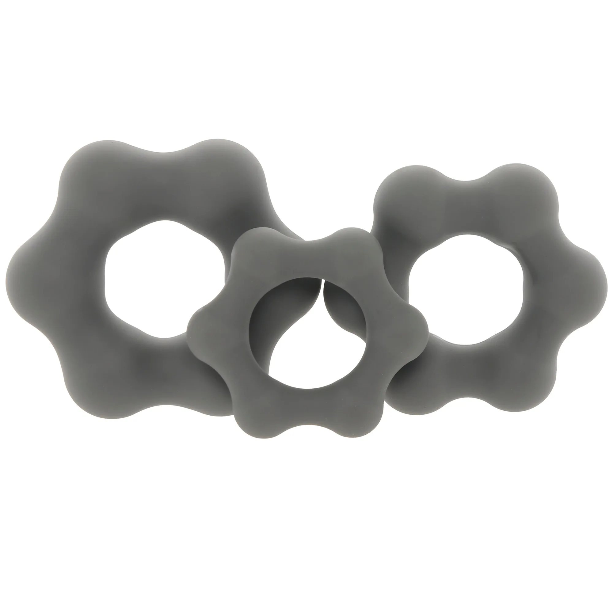Alpha Liquid Silicone Endurance 3 Piece Cock Ring Set