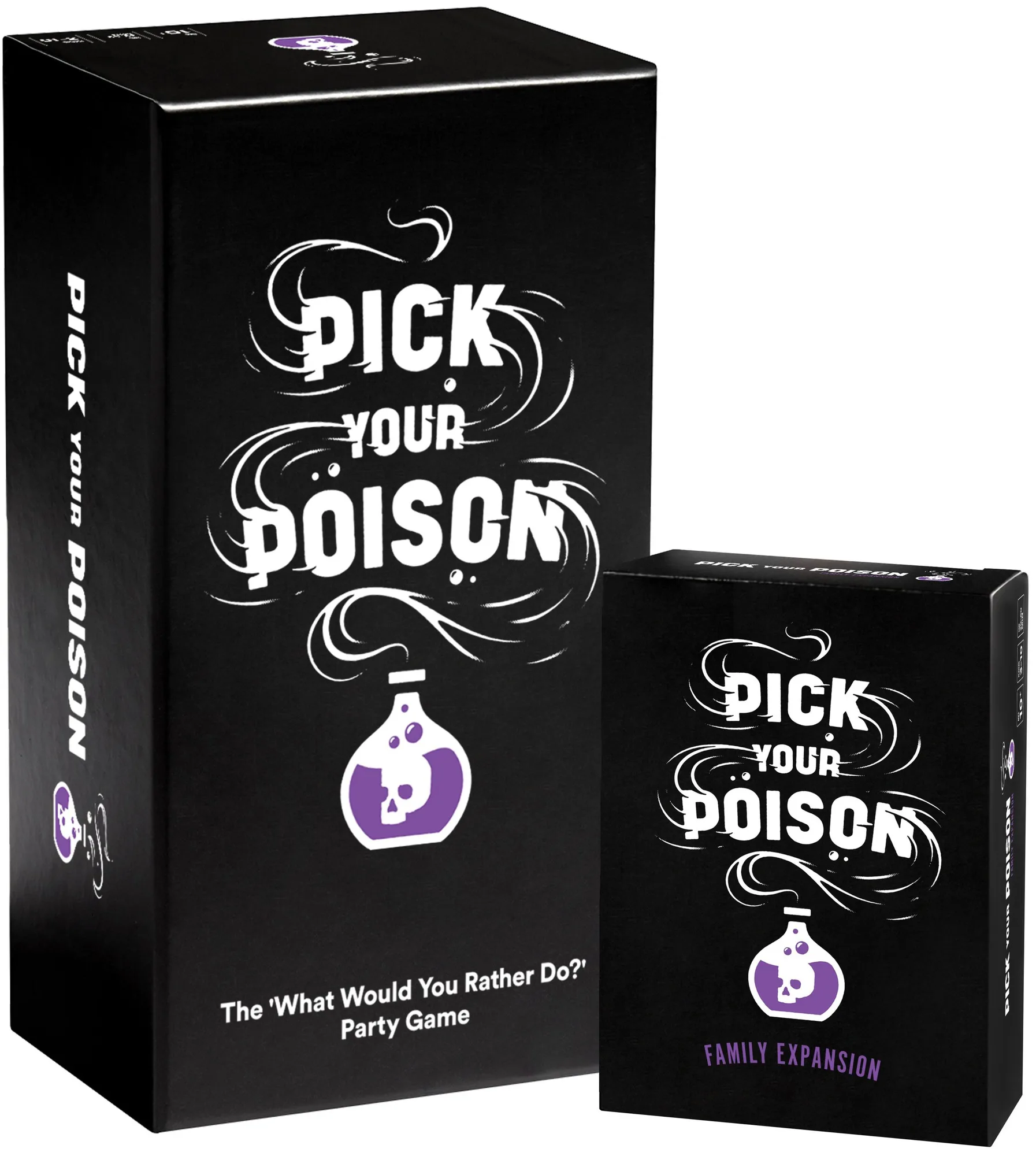 Jeu de soirée Pick Your Poison + Extension Famille - Le jeu de cartes « Que préférerais-tu faire ? »