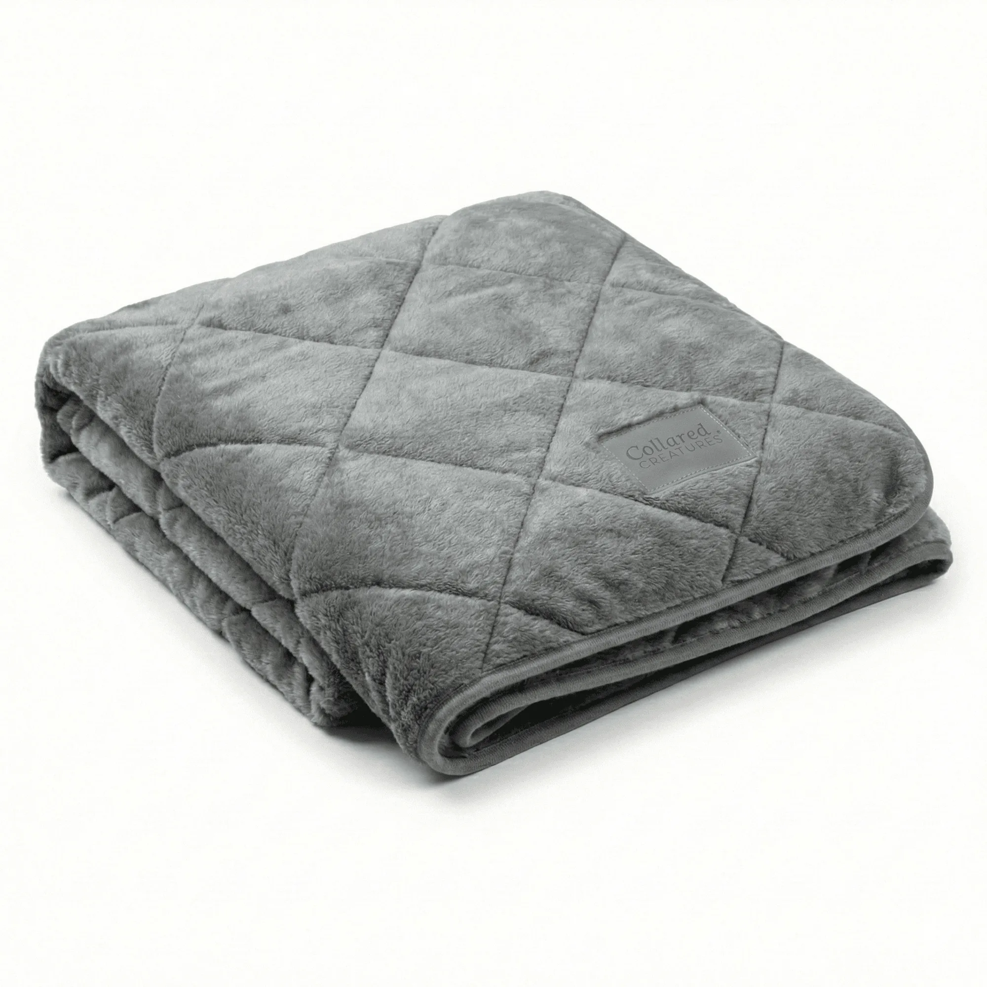 Luxury Grey Quilted Dog Blanket - Sofa Throw