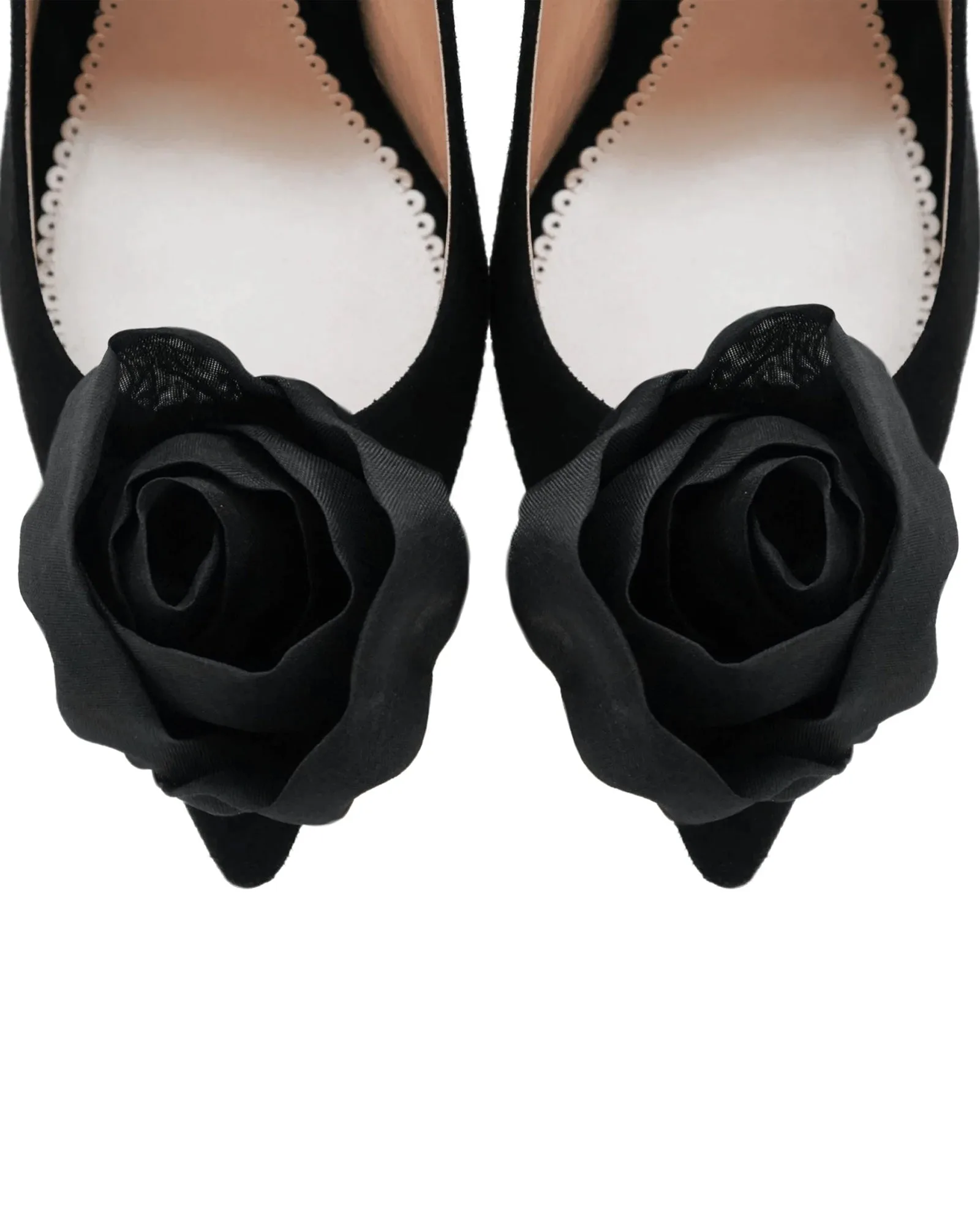 How to Style a Black Organza Rose Shoe Clip