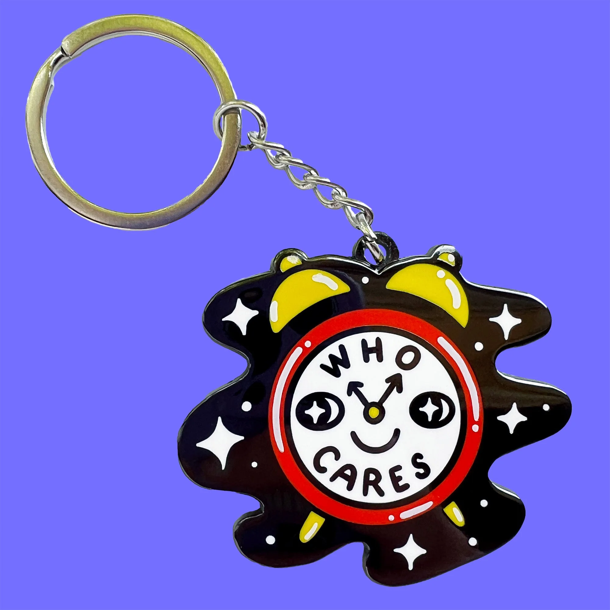 Who Cares Clock Keychain