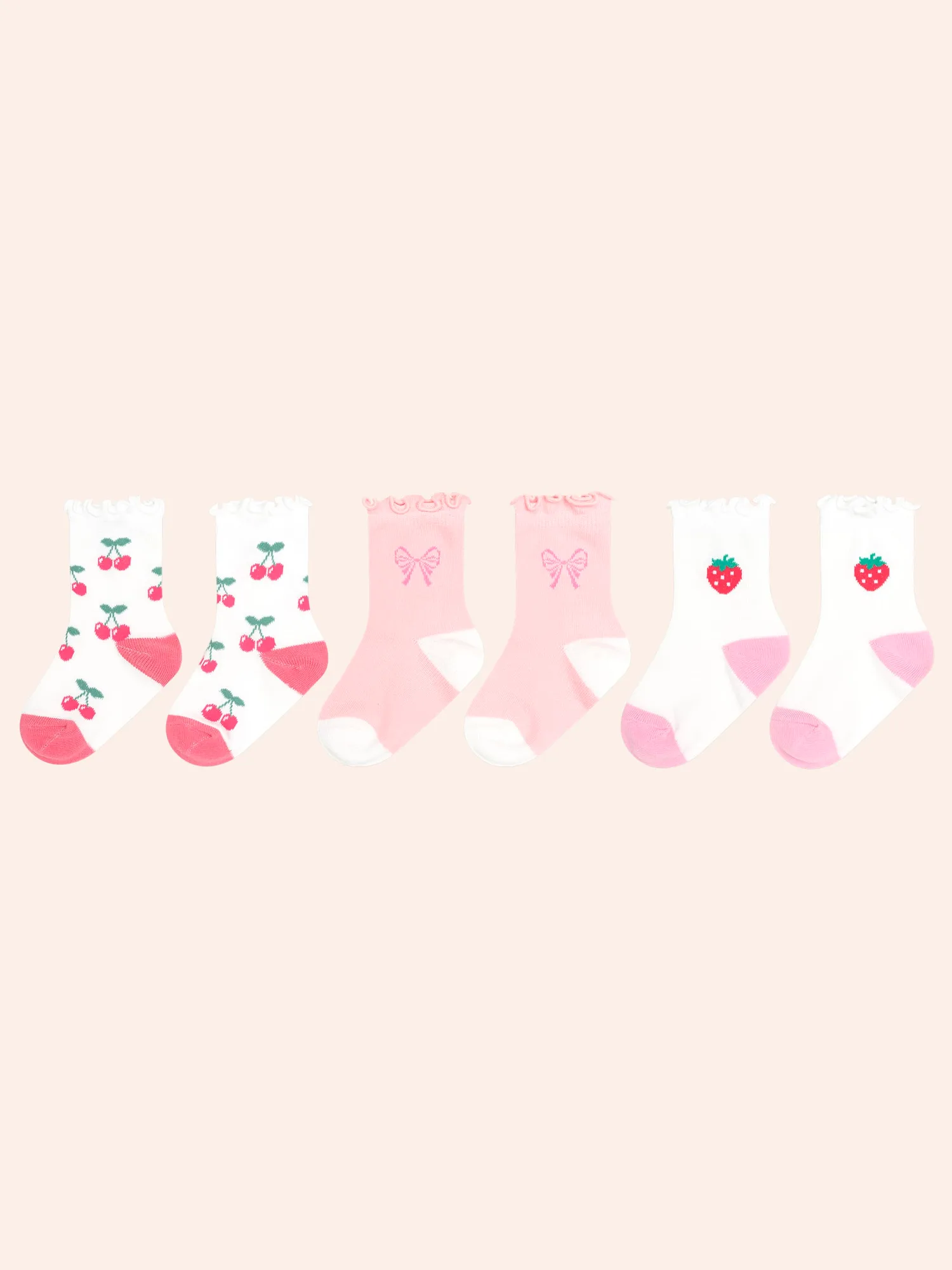 3Pk Girls Frill Socks