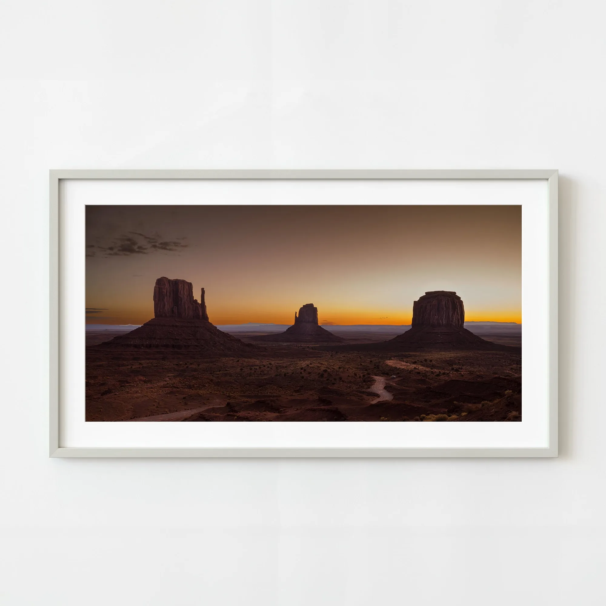 Monument Valley Sunset vs Mono Lake Sunrise Print
