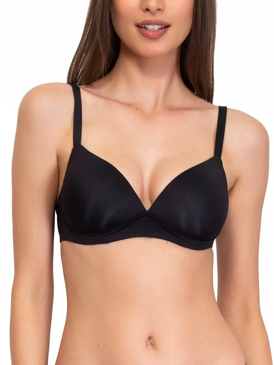 Reggiseno con coppe imbottite, senza ferretto - NERO - 1568NEW