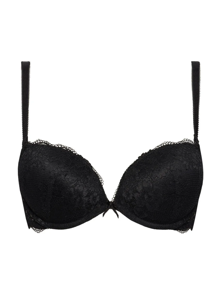 Push-up con coppe aria-gel, ferretto e spalline removibili - NERO - 2468
