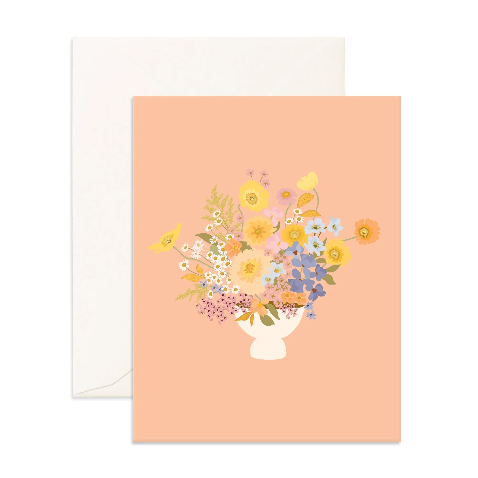 春季桃花束賀卡