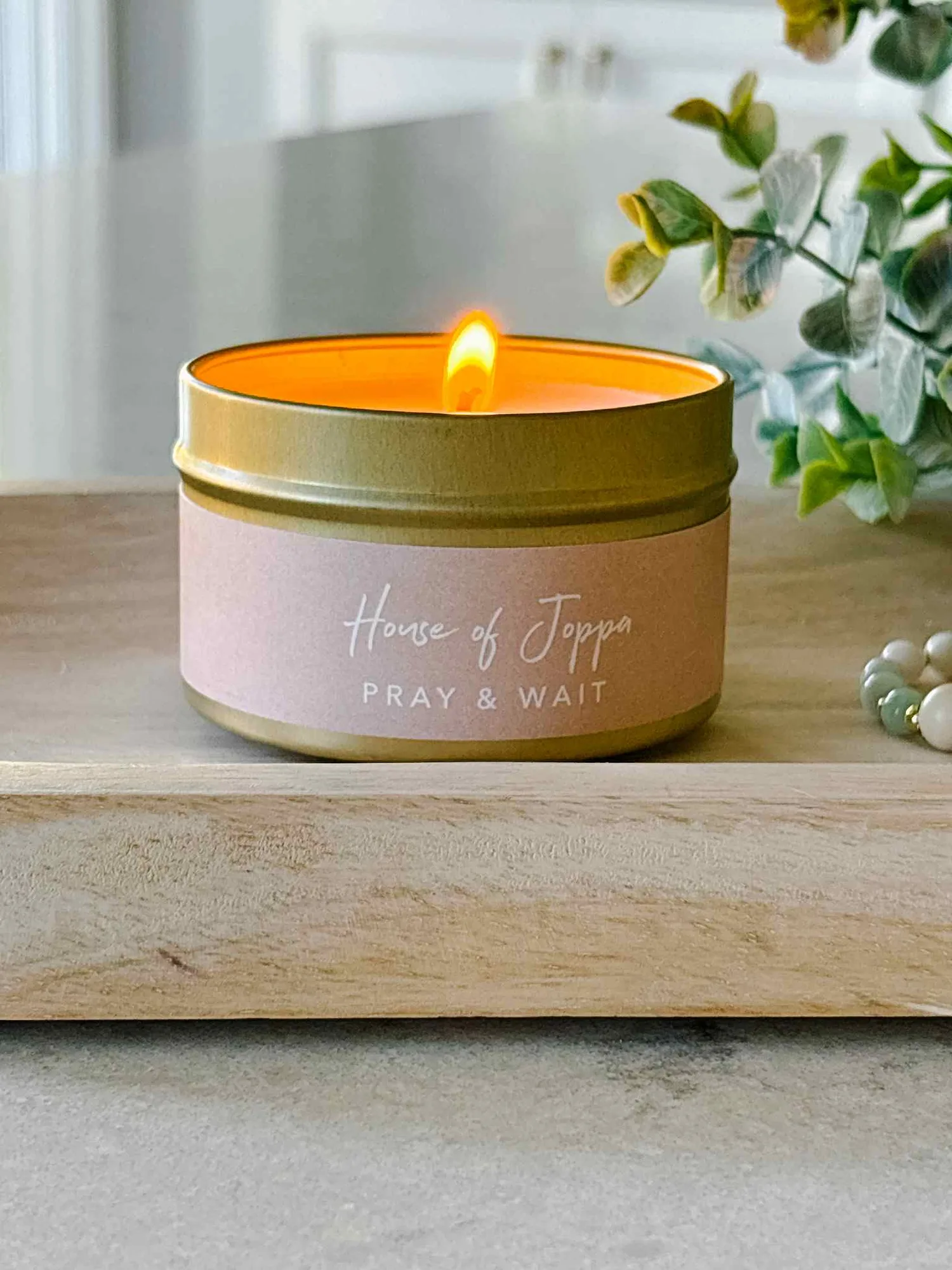 Pray & Wait Candle Tin - Vanilla + French Oak + Juniper