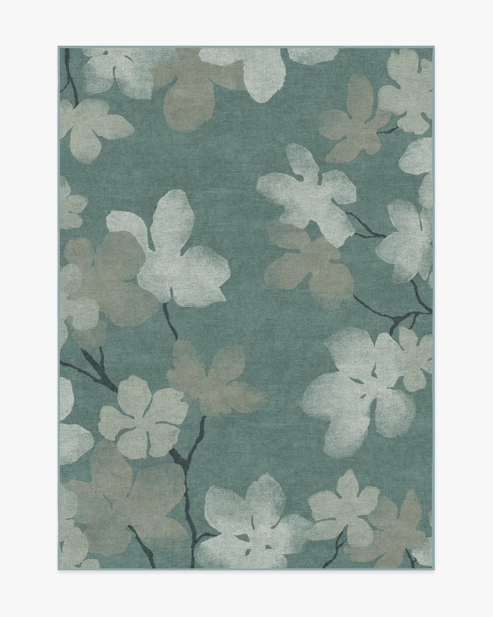 Magnolia Teal Flatwoven Rug