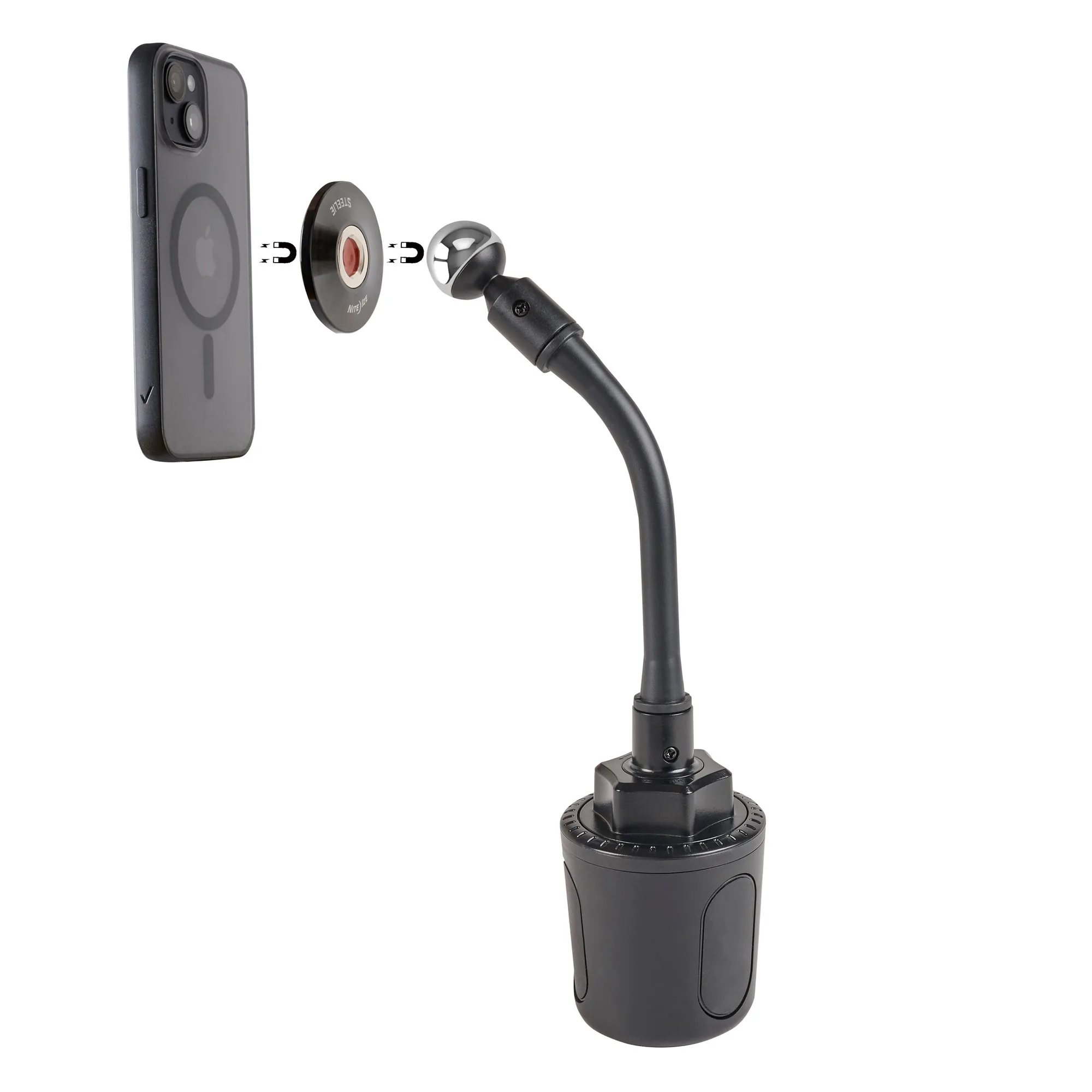 Support Steelie pour téléphone en voiture : porte-gobelet ou pare-brise ?