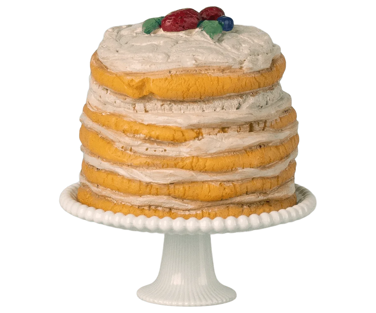 Pastel y Soporte para Pastel Blanco Roto para Ratón