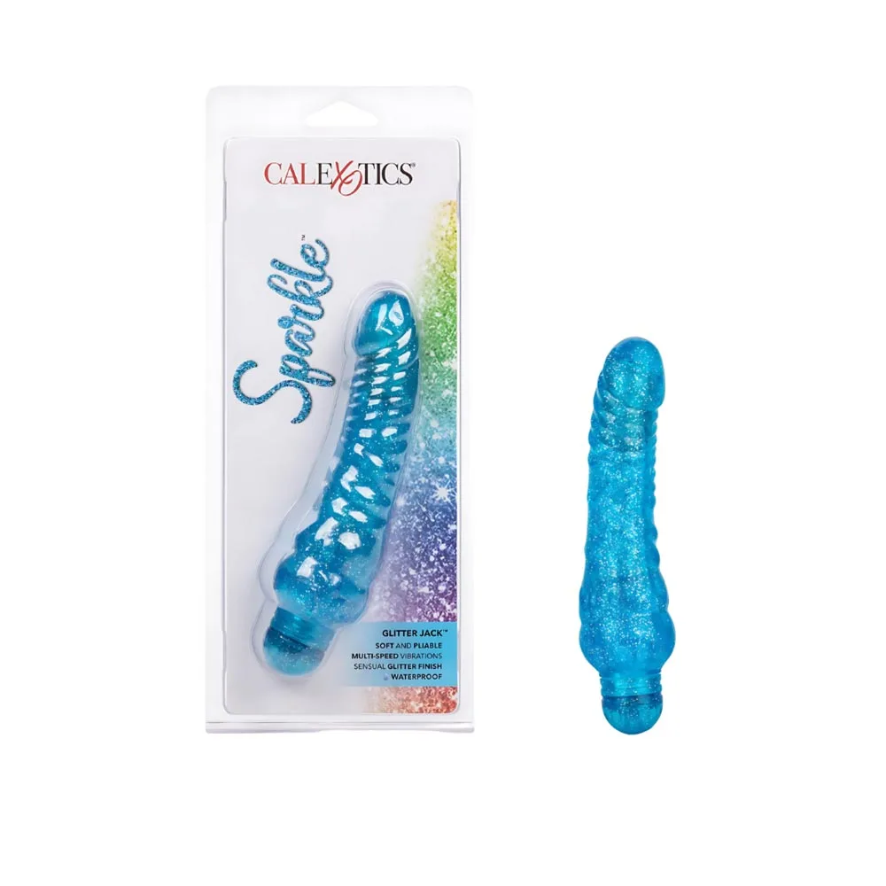 Vibrador azul Sparkle Glitter Jack
