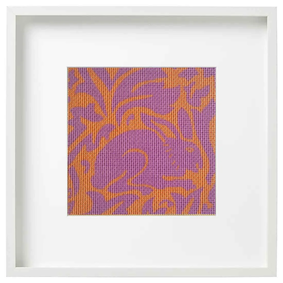 Stash Buster | Morris Rabbit Citrus Pink Needlepoint CANVAS ONLY