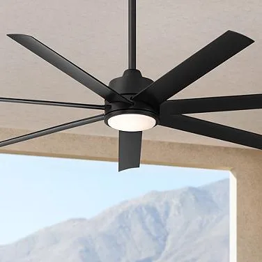 56 Inch Casa Vieja Phoenix Max Black Cct Led Ceiling Fan With Remote 9220a