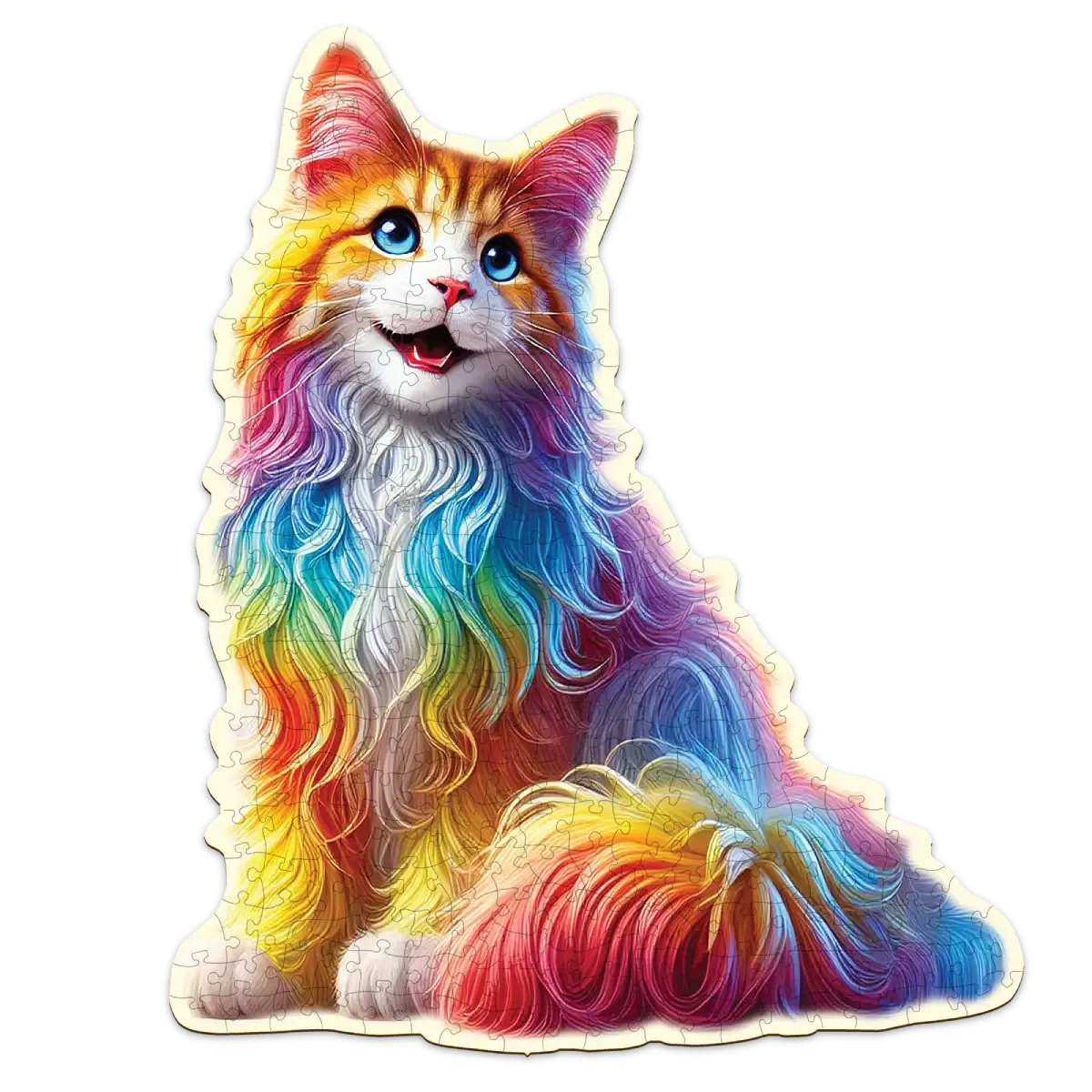 Colorful Cat Fantasy 250 Wooden Puzzle