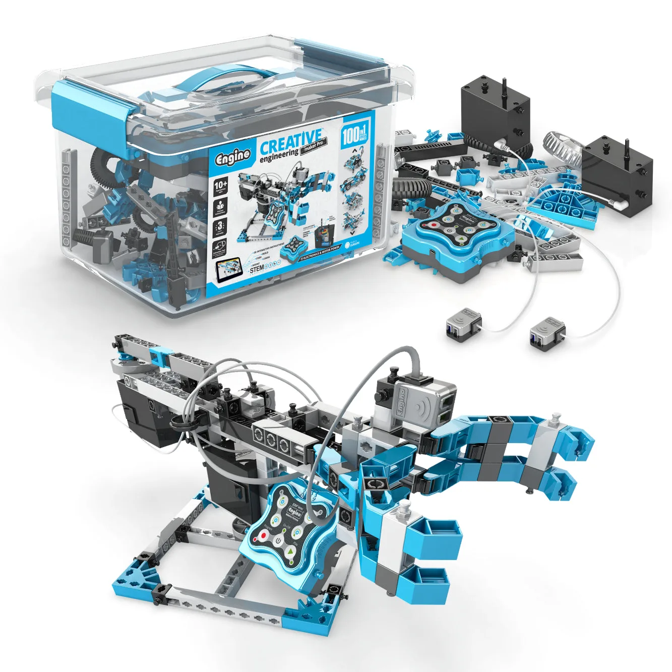 Creative Engineering 100 in 1 – 모터 MAKER PRO: 10세 이상 교육용 장난감 (100개 모델)