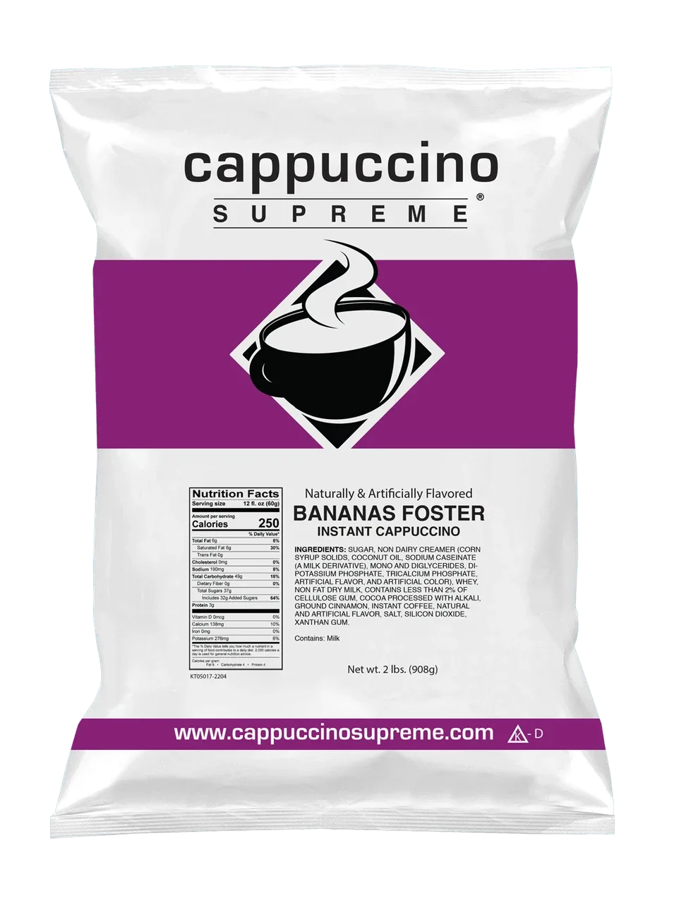 Bananas-Foster-Instant-Cappuccino-Mischung 2 lb Beutel