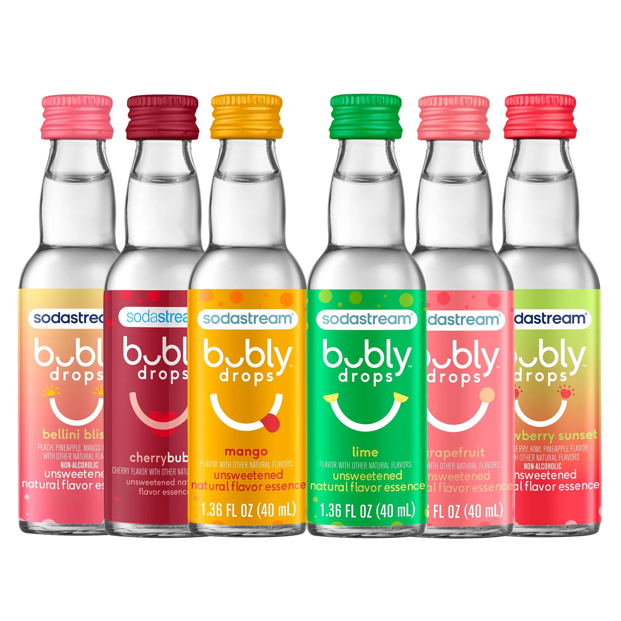 Sodastream bubly drops® Variety 6 pack natuurlijke smaakessentie 6 x 40ml
