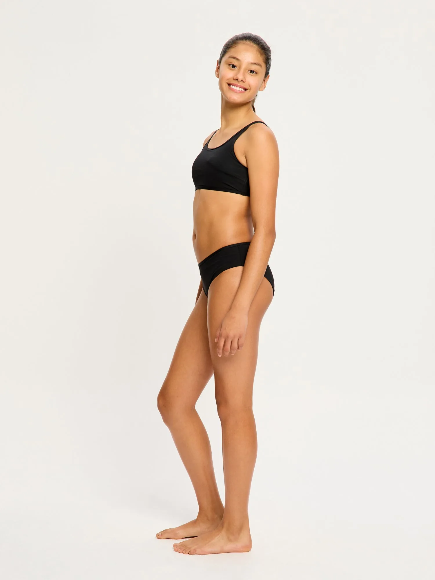 Teen Swimwear Crop Top Black