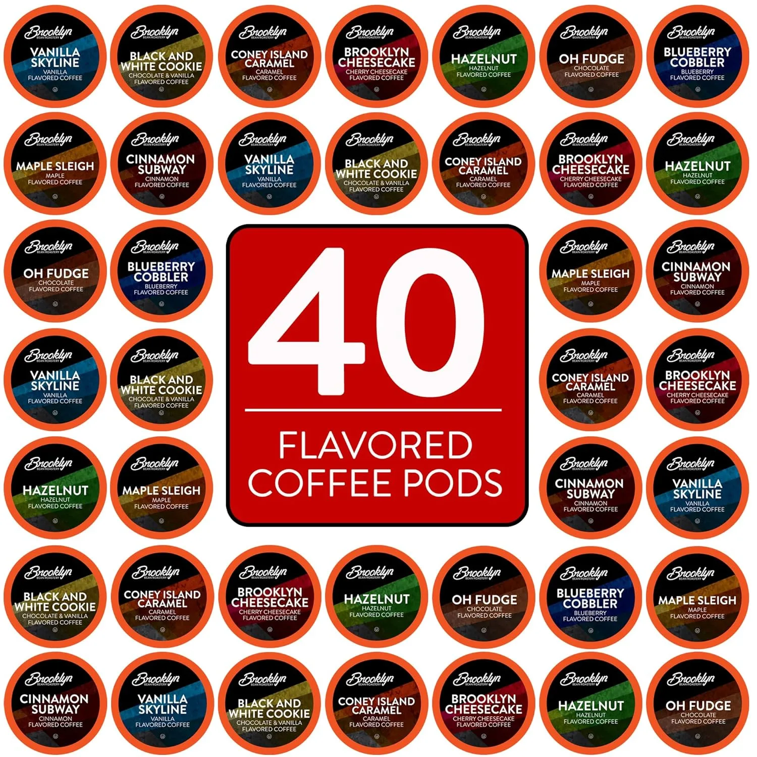 Confezione varietà cialde di caffè aromatizzato Brooklyn Bean
