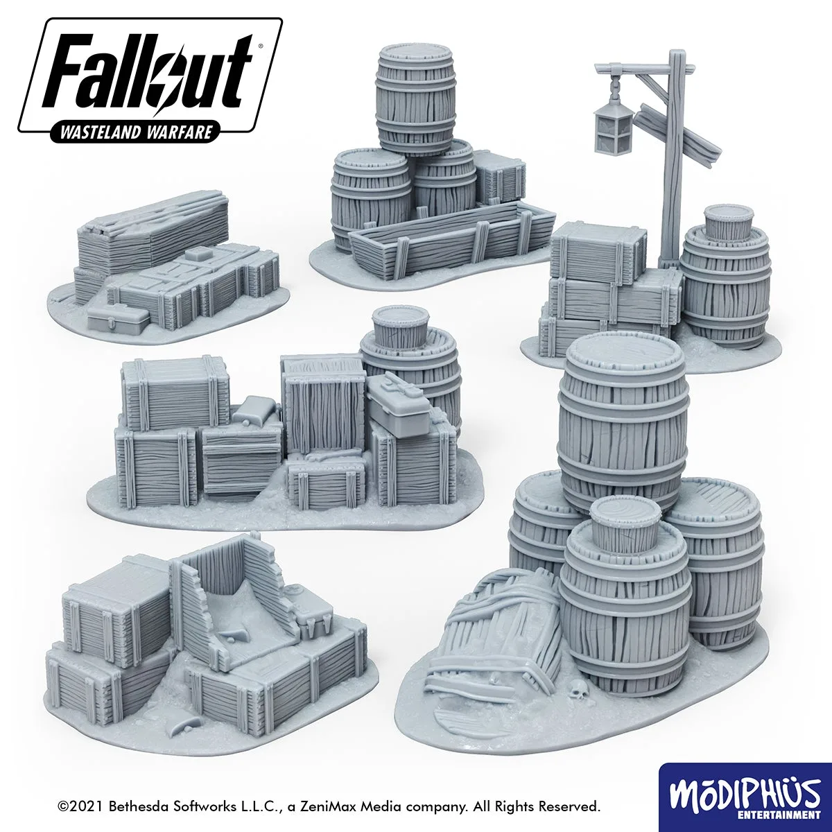 Fallout: Wasteland Warfare - Stampa in Casa - Barili, Casse e Bare