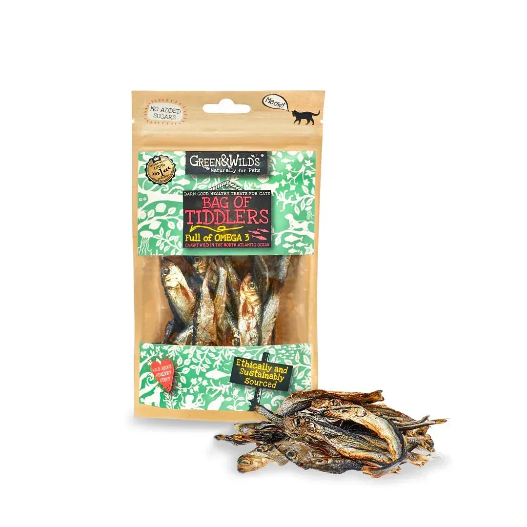 Green & Wild's Bag of Tiddlers Fish Cat Treats