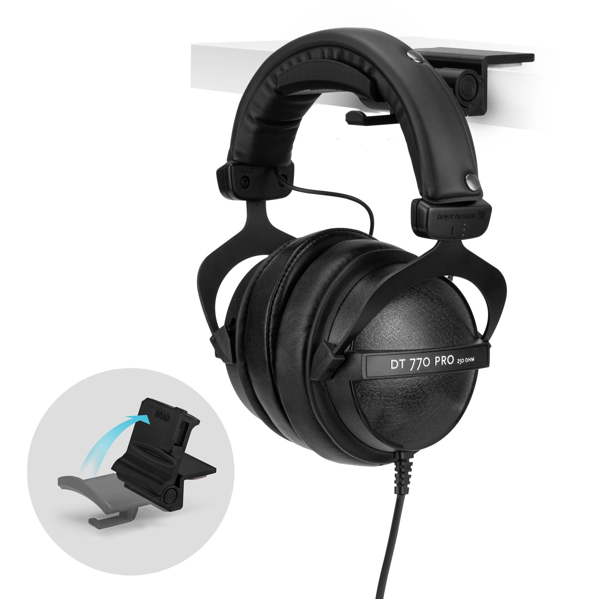 Cómo instalar un soporte plegable para auriculares de escritorio