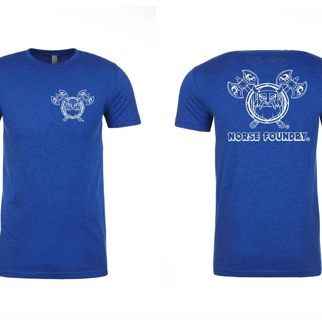 Blue and White Next Level Soft T-Shirt