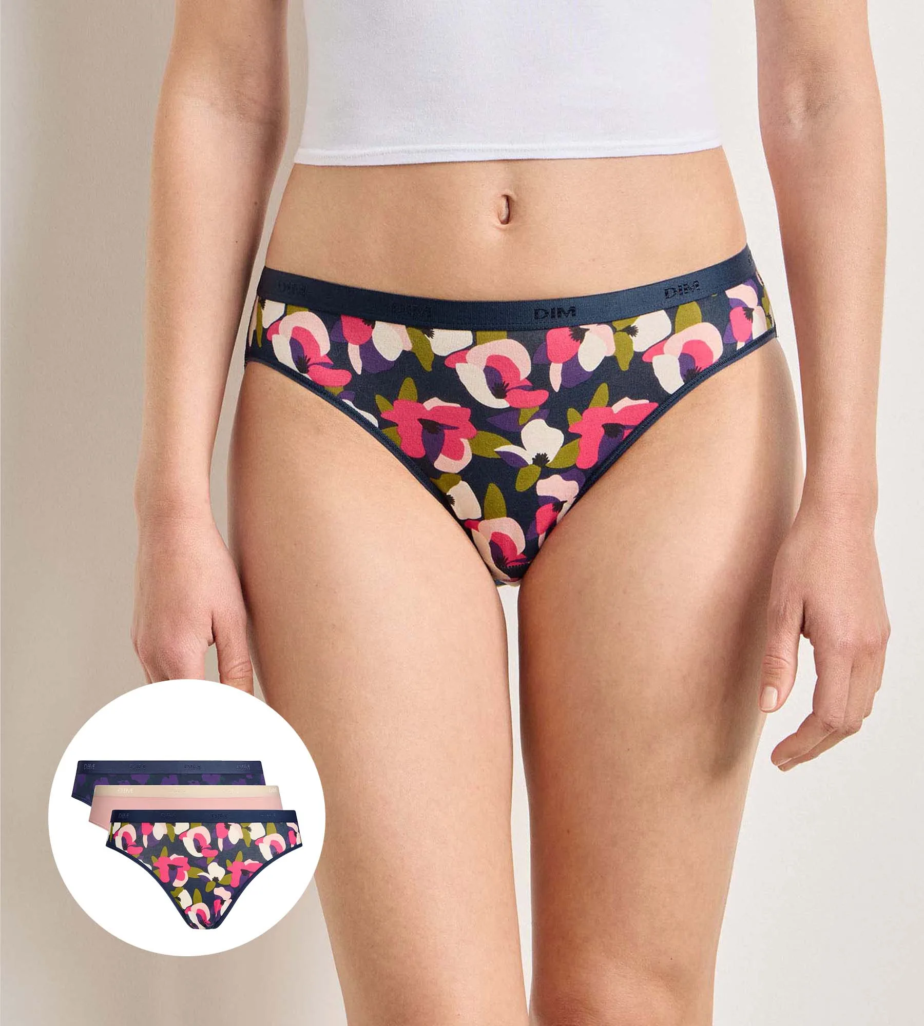 Set van 3 slips floral chic Les Pockets Coton