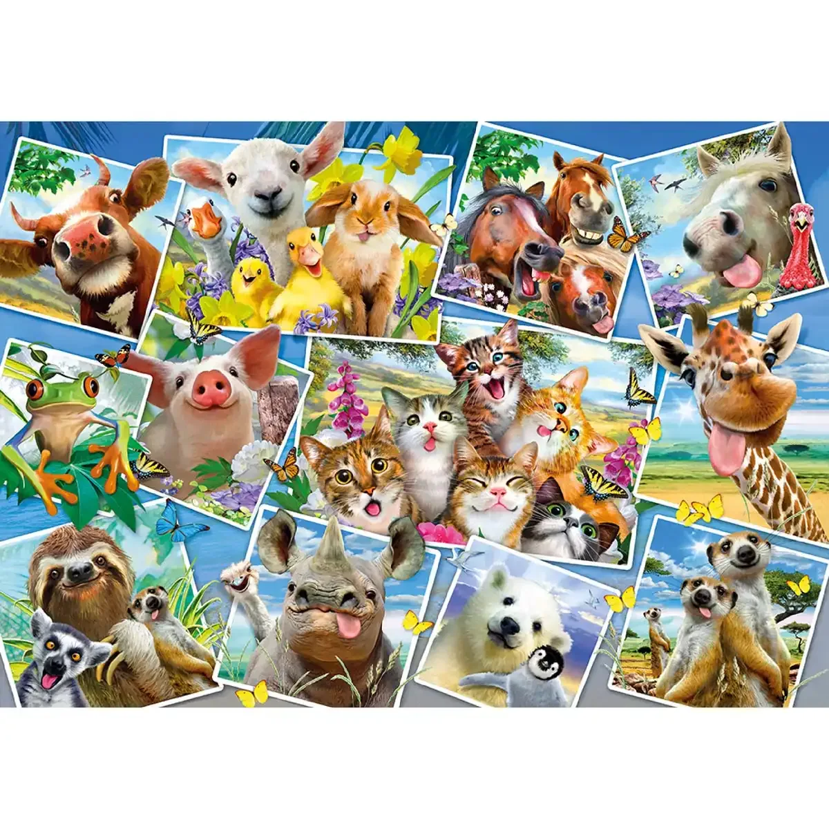Animal Postcards 1000 Wooden Puzzle