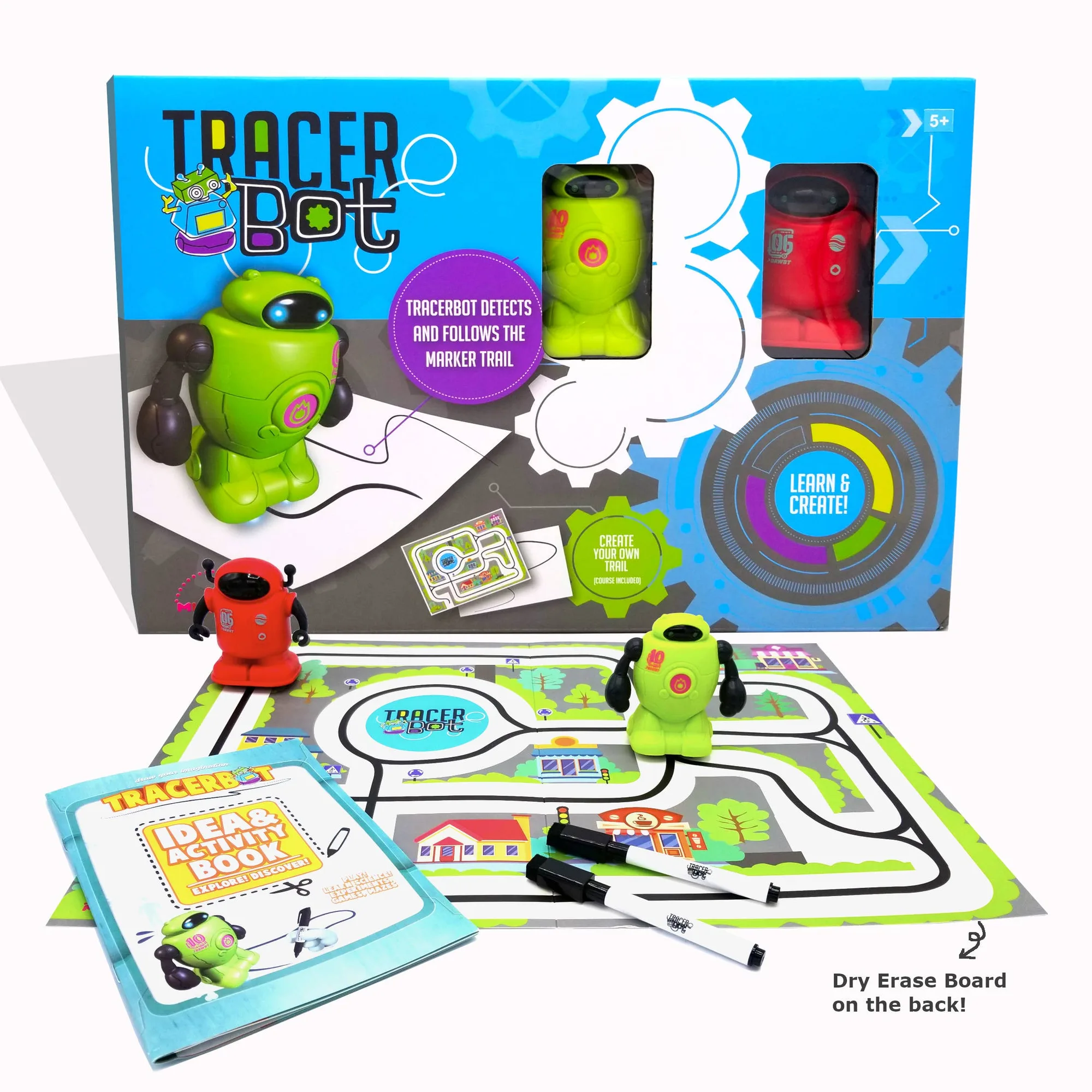 Tracerbot Set - Inductive Robots Follow The Line You Draw