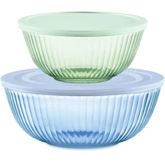 Cosa include il set di 4 ciotole Pyrex Colors Sculpted colorate?
