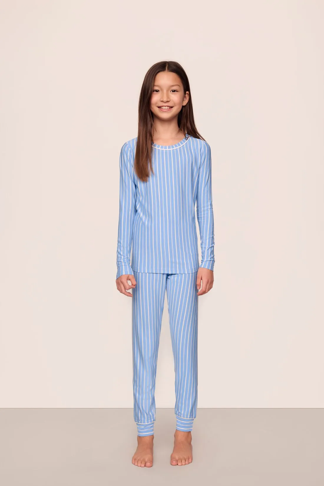 Kinder Bedrucktes TENCELTM Modal Unisex Lange Pyjama-Set