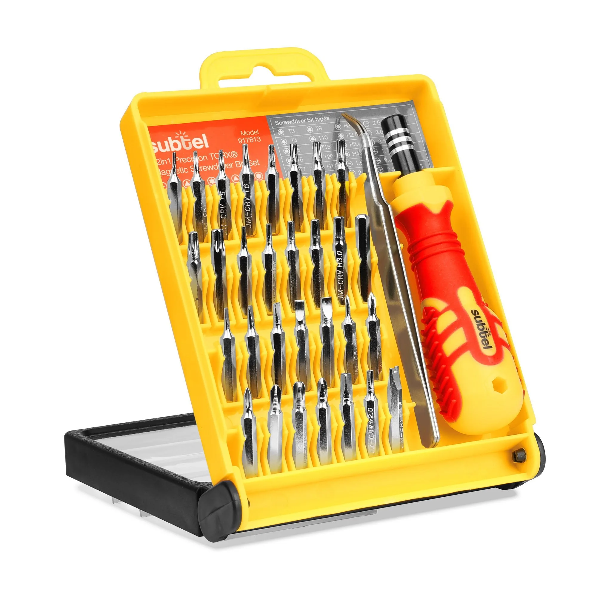 32-in-1 Precision TORX Magnetic Screwdriver Bit Set & Laptop Screwdriver Set Tri-Wing, Tri-Point & Star Bits For Phones, Tablets, Home Laptop Repair,